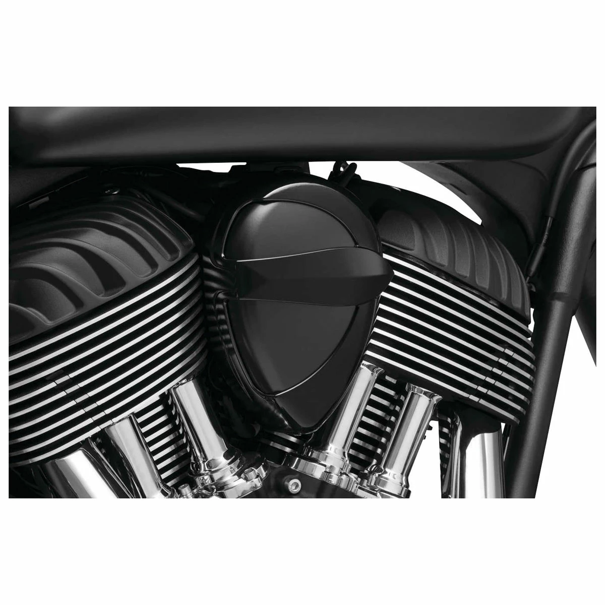 Kuryakyn Black John Shope Signature Series Horn Cover 1 Kuryakyn Black John Shope Signature Series Horn Cover