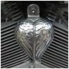Chrome Dome Aged Angel Wing Heart Horn Cover