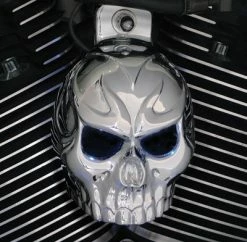 Chrome Dome Chrome Evil Twin Horn Cover