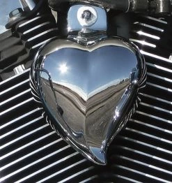 Chrome Dome Chrome Heart Horn Cover