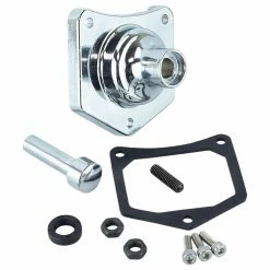Drag Specialties Solenoid Chrome End Cover/Starter Button For 1.2 And 1.4kW Offset Gear Reduction Starters
